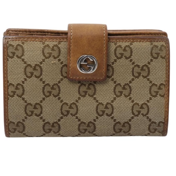 Gucci Brown Monogram Wallet - Picture 1 of 4